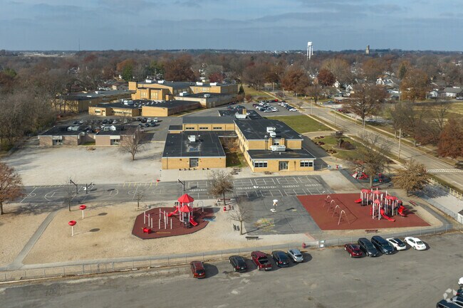 Highland Primary School has a lot of flat space for activities.