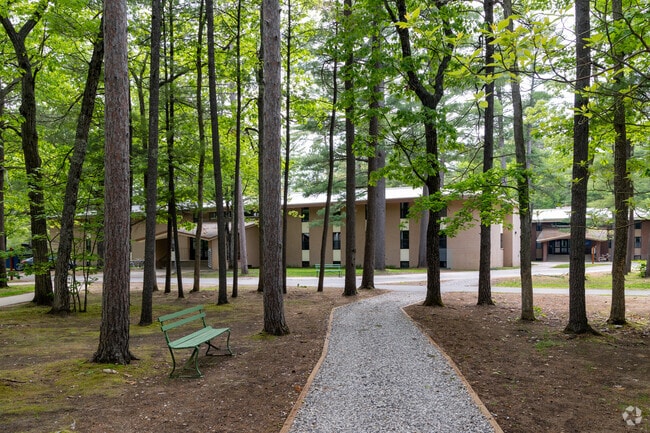 Bike and walk paths lead from residential living to classrooms at Interlochen Center for the Arts.
