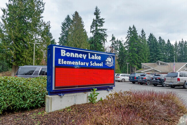 Bonney Lake Elementary School Signage at front.