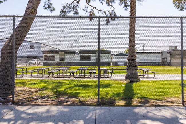 Students can enjoy lunch outside at Bud Carson Middle School in Hawthorne, CA.