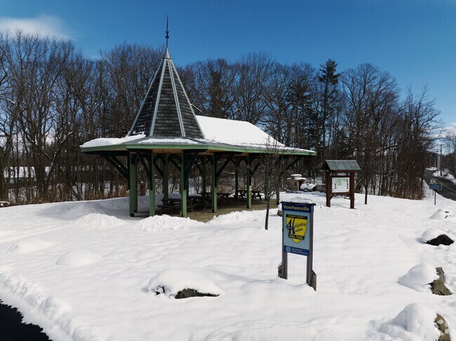 The Albany County Helderberg Rail Trail Pavilion is perfect for gatherings.