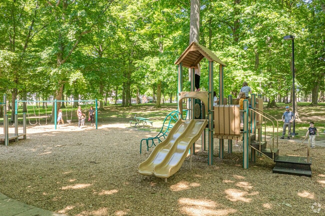Take the kids to the playground at Prospect Park in Holland, Michigan.