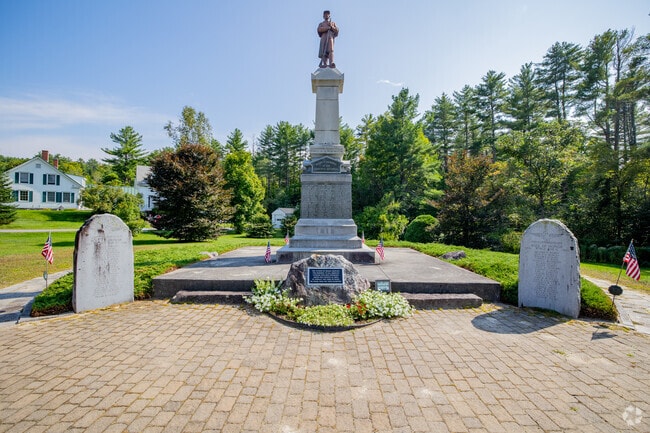 A soldiers' monument honoring those lost in the war stands in Wilmot.