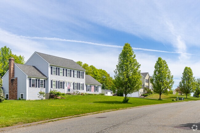 Rows of larger Colonial Revival style homes on large lots can be found further  away from the town center of Templeton, MA.