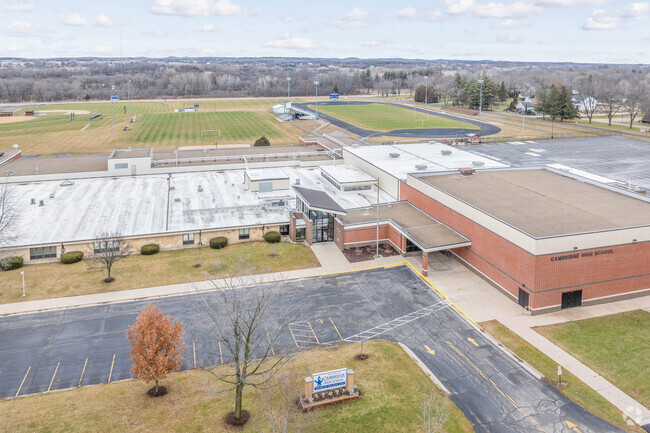 Cambridge High School is located just off of Highway 18 in Cambridge.