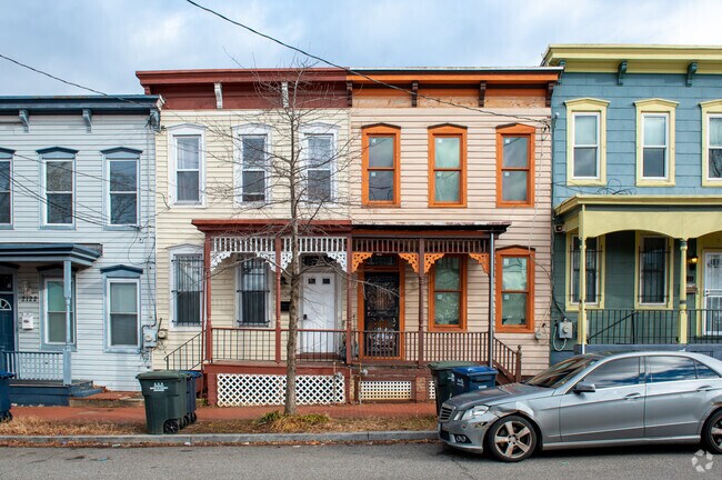 Colorful and unique townhomes line the streets in Anacostia.