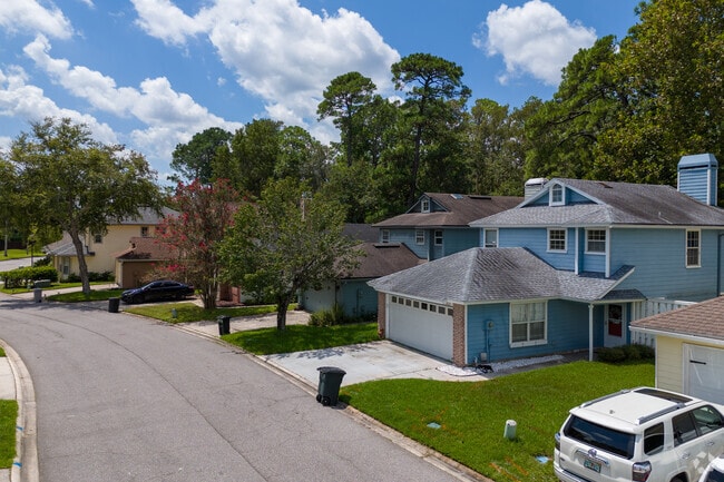 A colorful row of homes in Palm Valley.