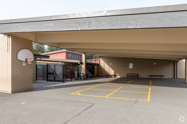 Sunnycrest Elementary School basketball court.
