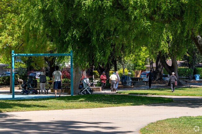 Ramos Park in Adobe Meadow-Meadow Park offers shady paths and space to connect.