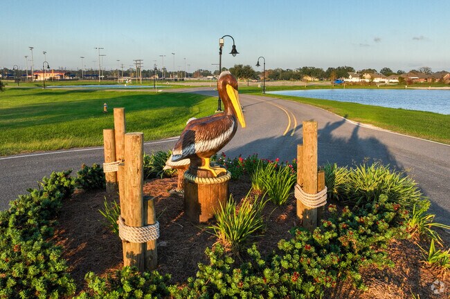 Bayou Country Sports Park has unique carvings throughout the park near Manchester.