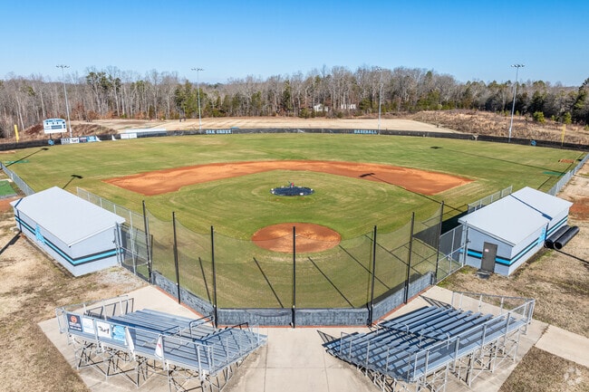 Oak Grove High School showcases a ball field for students.