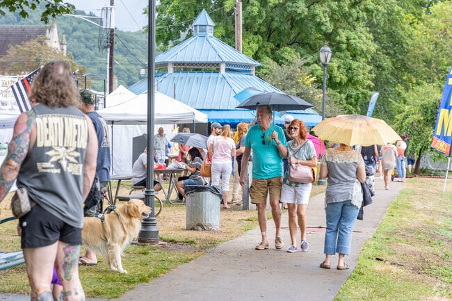 Rain or shine, residents of Rayburn Township attend the Fort Armstrong Folk Festival.