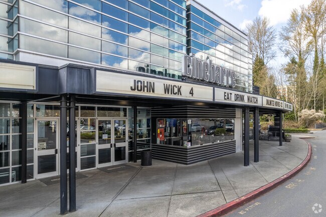 Regal Cinebarre in Gateway is a theater that serves food and drinks during movies.