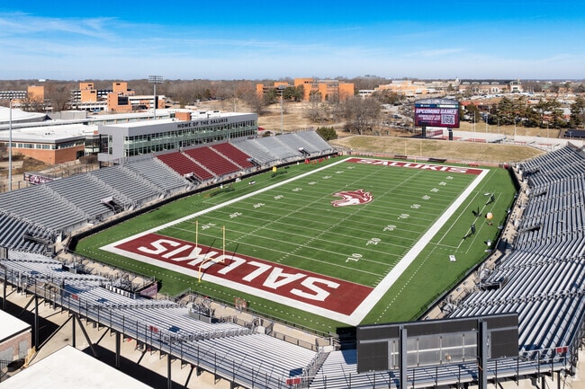 Saluki Stadium is a prime spot for college football action in Carbondale, IL.