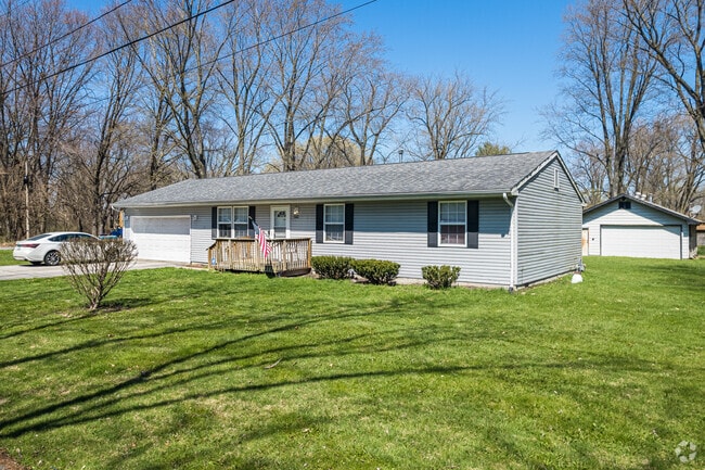 Ranch style home in Lake Station often offer generous yard space.