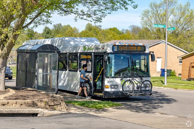 Tates Creek residents can catch a ride on the Lextran to travel down Tates Creek Road.