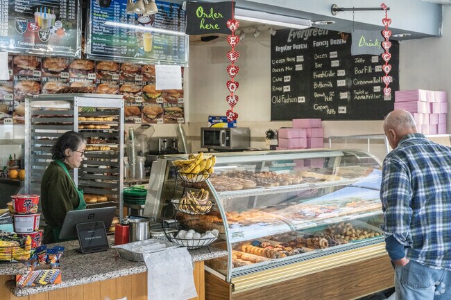 At Evergreen Donuts you can get fresh baked donuts daily in Heritage.