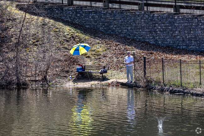 Manchester fishermen like to visit the lake in Center Springs Park.