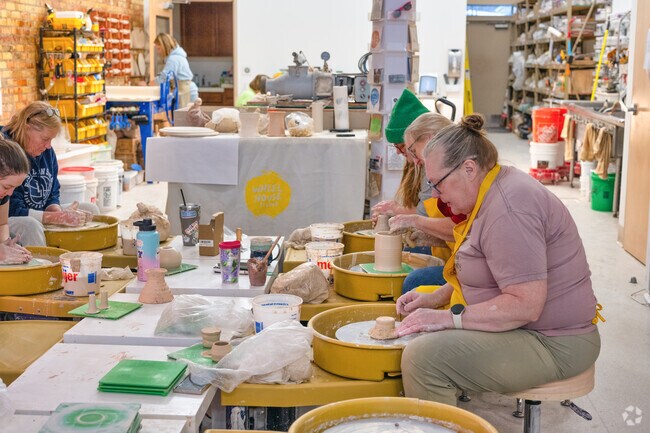 Attend a pottery class with friends at Wheel House Studio in Reo Town.