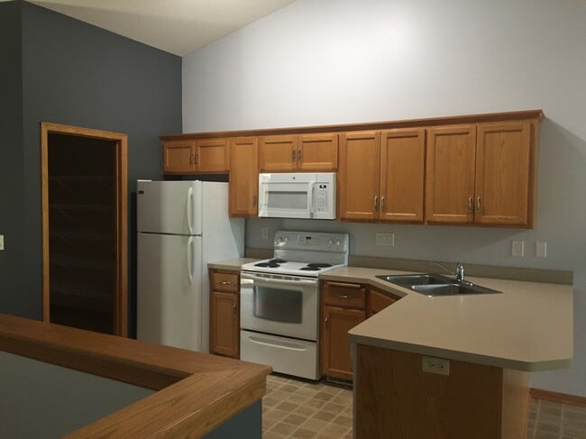 Kitchen with large walk in pantry