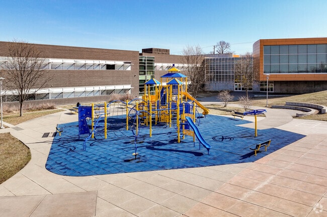 In South Central Omaha, Gateway Elementary School playground provides outdoor activities for students.