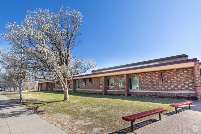 The beautiful trees at R.M. Marrs Magnet School help to promote a happy environment.
