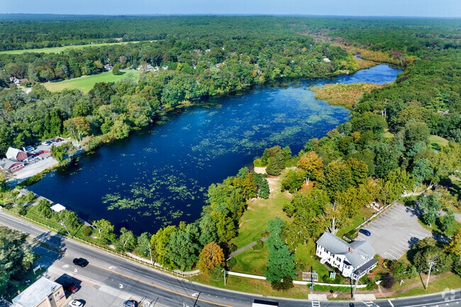 Yaphank Lake is a pleasant feature off Mill Road, a main corridor in Yaphank.