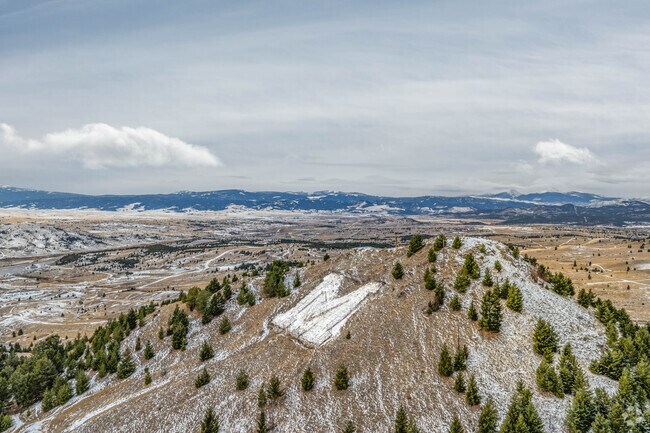 The Montana M sign is plastered into the side of Big Butte near West Park Street.