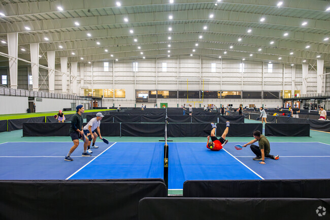 Westfield's Grand Park is home to the Holiday Pickleball Festival.