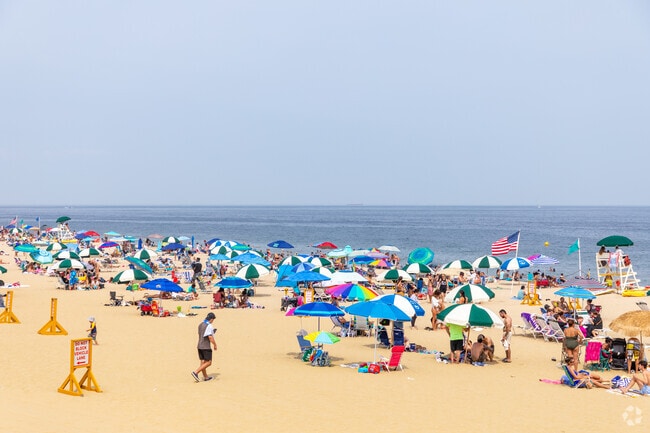 The summer seasons brings waves of visitors to the sprawling beaches in Long Branch.