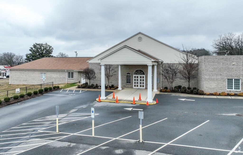 The entrance to Village Christian Academy in Harrisburg.
