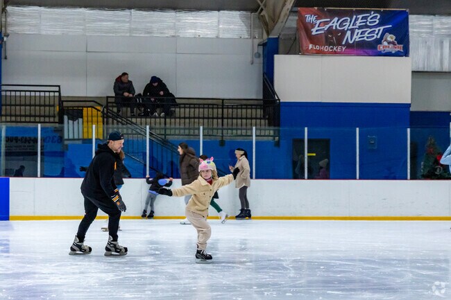 Throughout the year, Addison Ice Area hosts local hockey leagues & public skating..