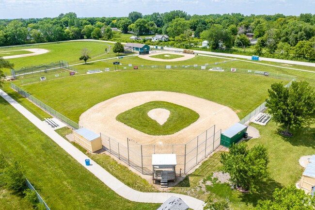 Enjoy the well-kept baseball field at Woodside Middle School.