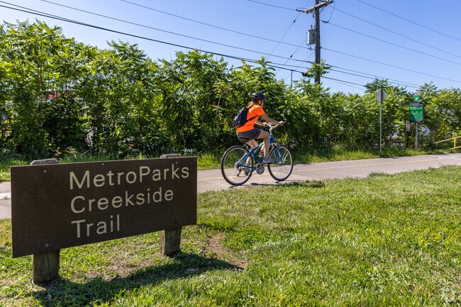 Metroparks Creekside Trail provides residents of Burkhardt a place to be active and be outdoors.