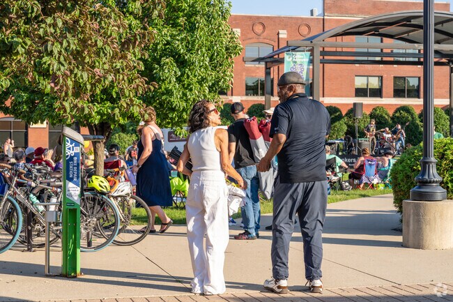 Friends and family gather to listen to the tunes and have great laughs at Rock the Block.