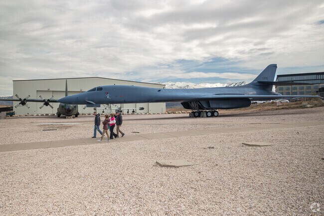 Visitors explore Hill Aerospace Museum near Sunset.