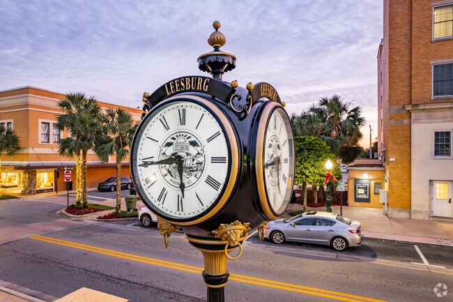 The city of Lessburg's famous clock keeps time for all.