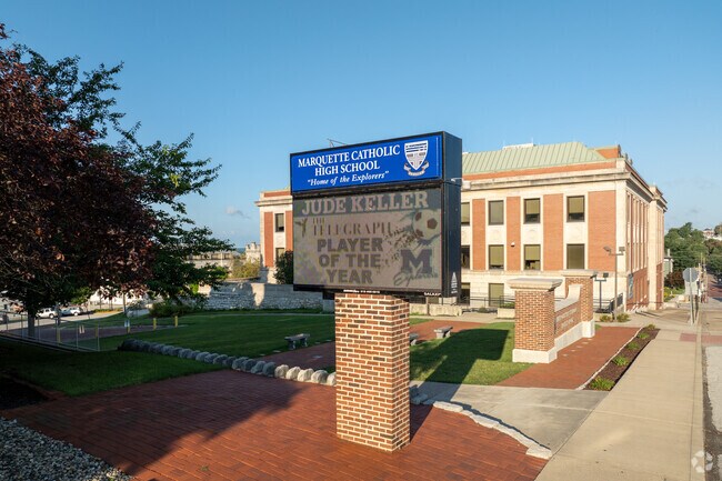 Marquette Catholic High School serves students in grades 9-12.