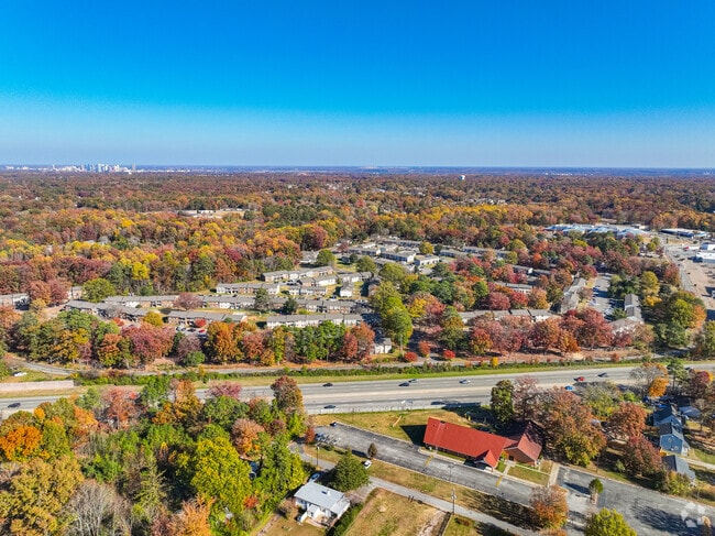 Fall foliage adds seasonal color to Elkhardt’s tree-lined streets.