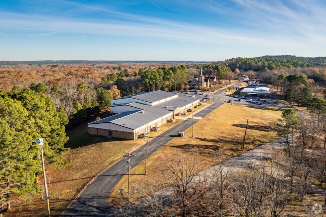 The Immaculate Heart of Mary campus is located in a wooded area of Pulaski County.