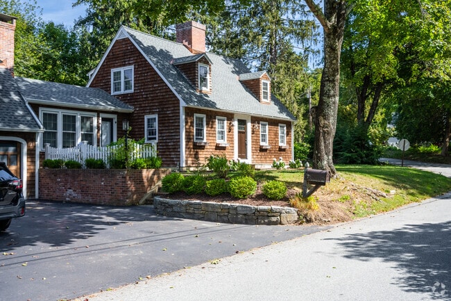 Older Cape Cod homes are common in Old Lyme, and some feature attached garages.