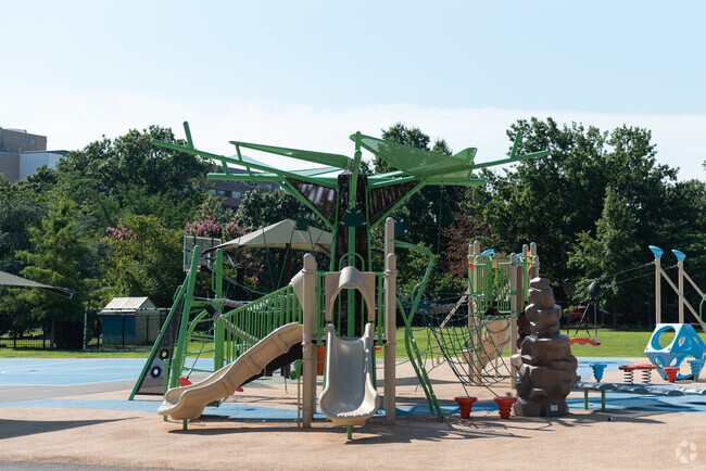 Students at Seaton Elementary School love playing on the playground during recess.