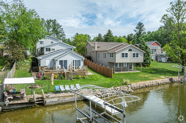 Lakefront homes with private docks can be found in Chester Township.