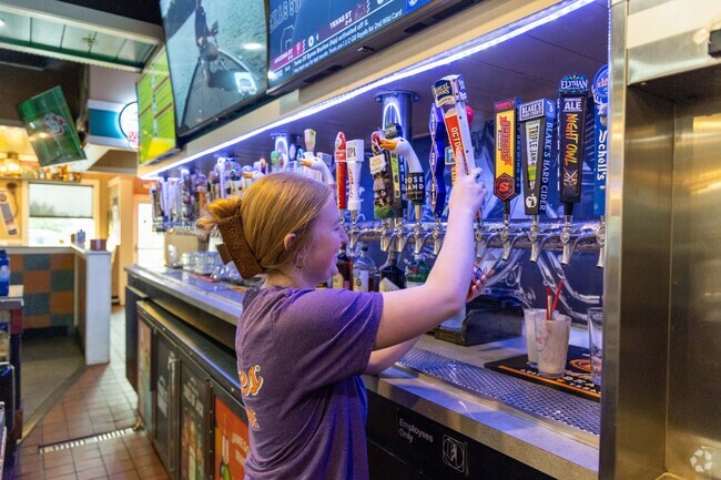 Sickies Garage is a fun restaurant with a huge selection on tap and great burgers in Westgate.