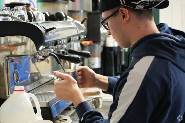 Start your day at True West Coffee in Hamilton and enjoy a coffee.