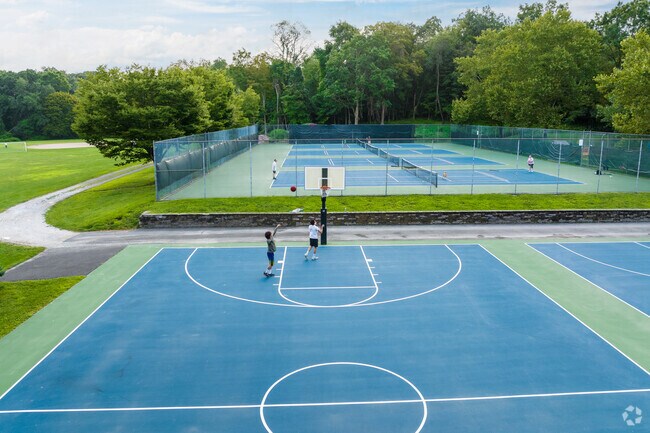 Lombardi Park in Armonk is a favorite for family fun and pick-up basketball games.