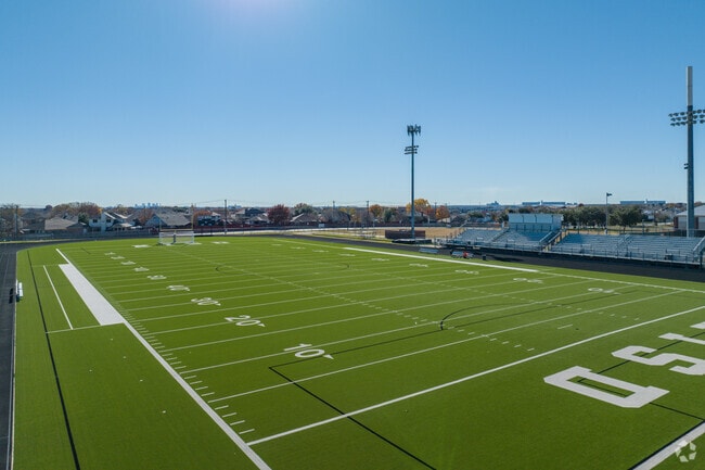 Panthers pride shines at Fossil Ridge High School in the Acadia Park community.