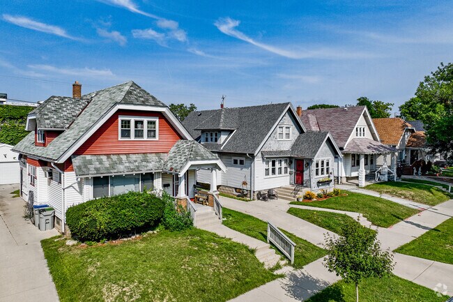 Homes in the Rufus King neighborhood are modest in size with great walkability.