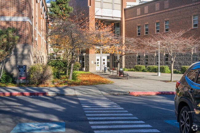 Ballard High School main entrance.