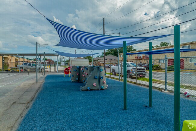Children can enjoy playground facilities at Marie B. Riviere Elementary School.